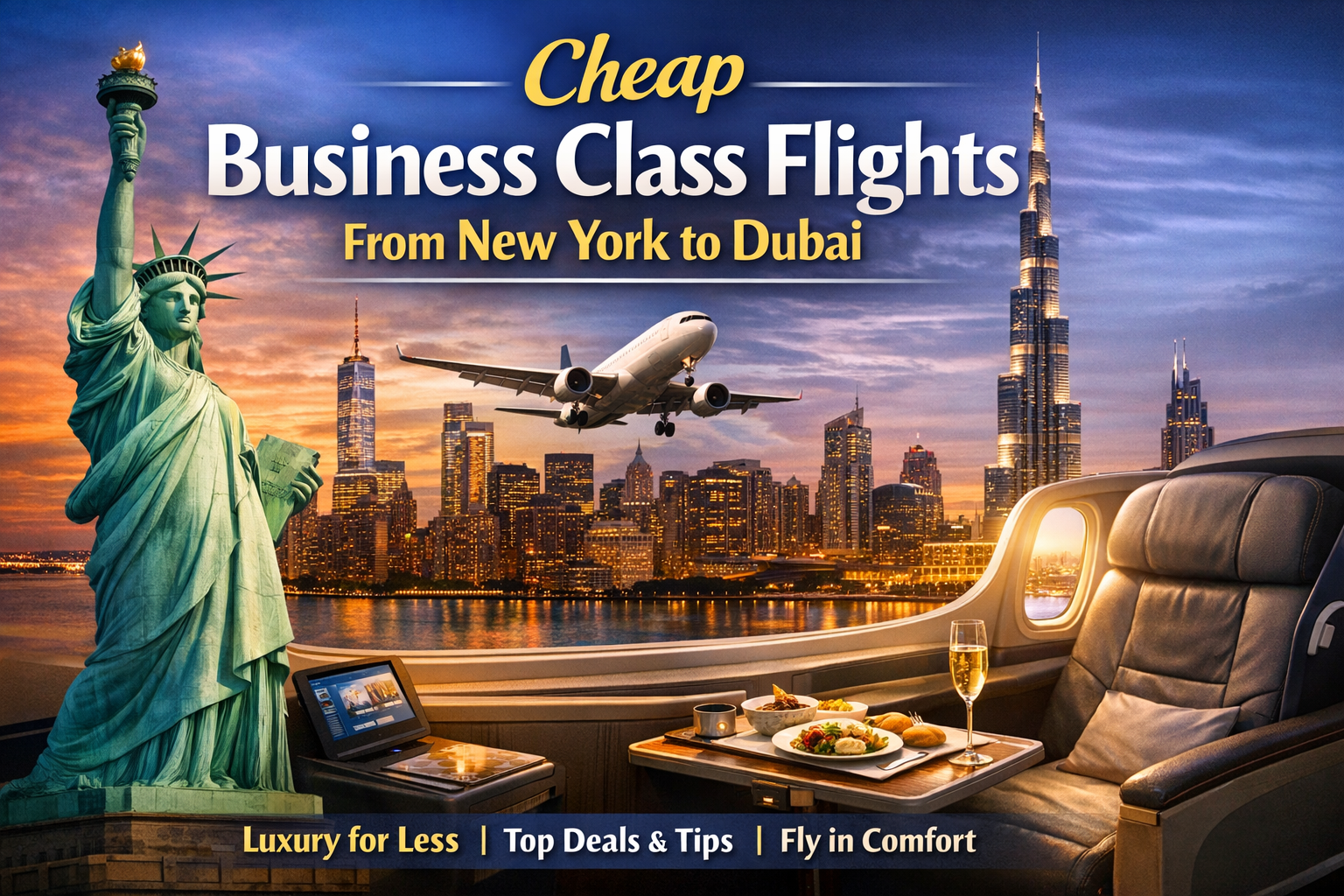 Cheap Business Class Flights from New York to Dubai | Best Deals 2026