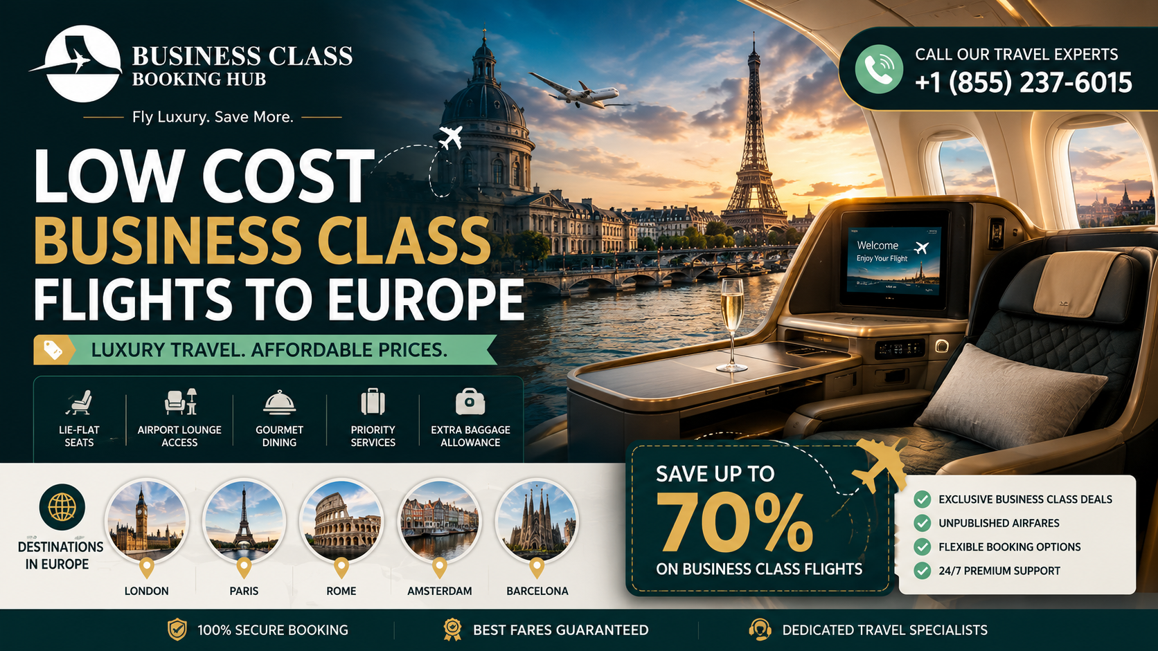 Exclusive Phone Only Business Class Flight Offers | Save on Premium Airfare
