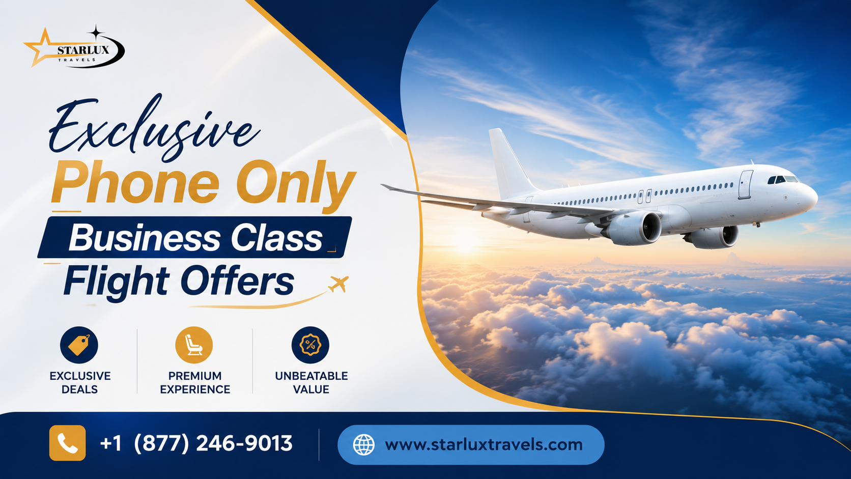 Call Now for Exclusive Phone Only Business Class Flight Offers