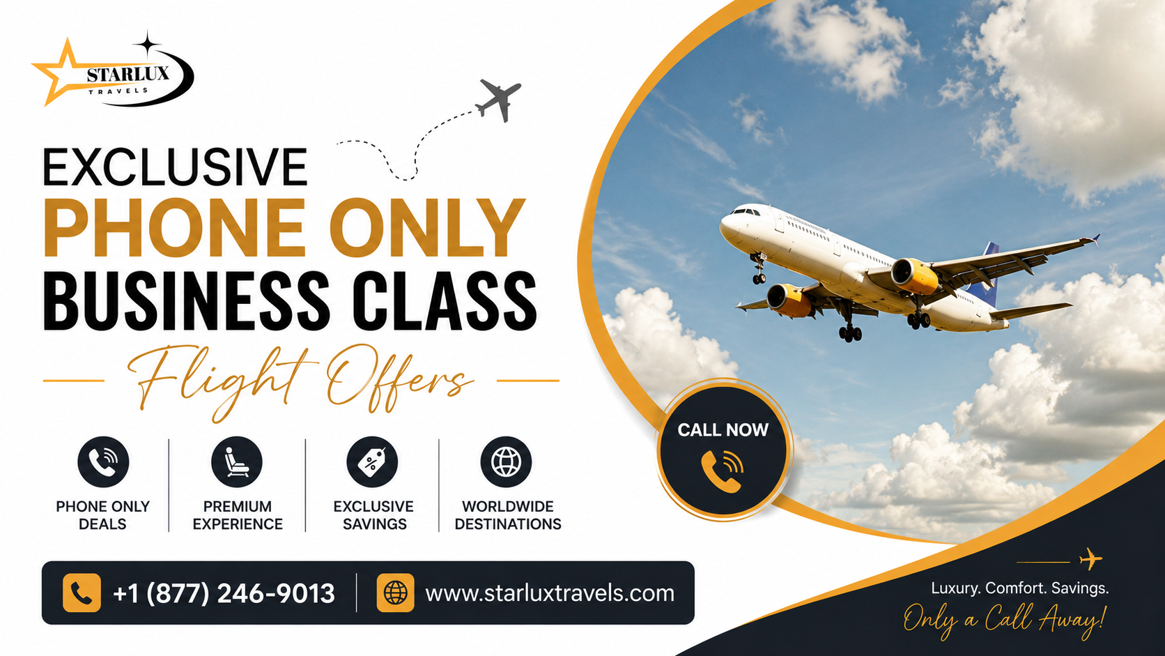 Exclusive Phone Only Business Class Flight Offers
